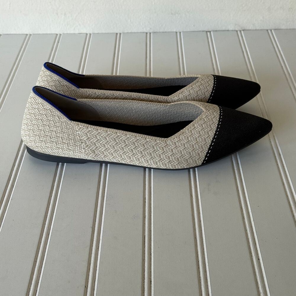 Rothy’s Size 10.5 Cream Black Pointer Tuxedo Size… - image 2